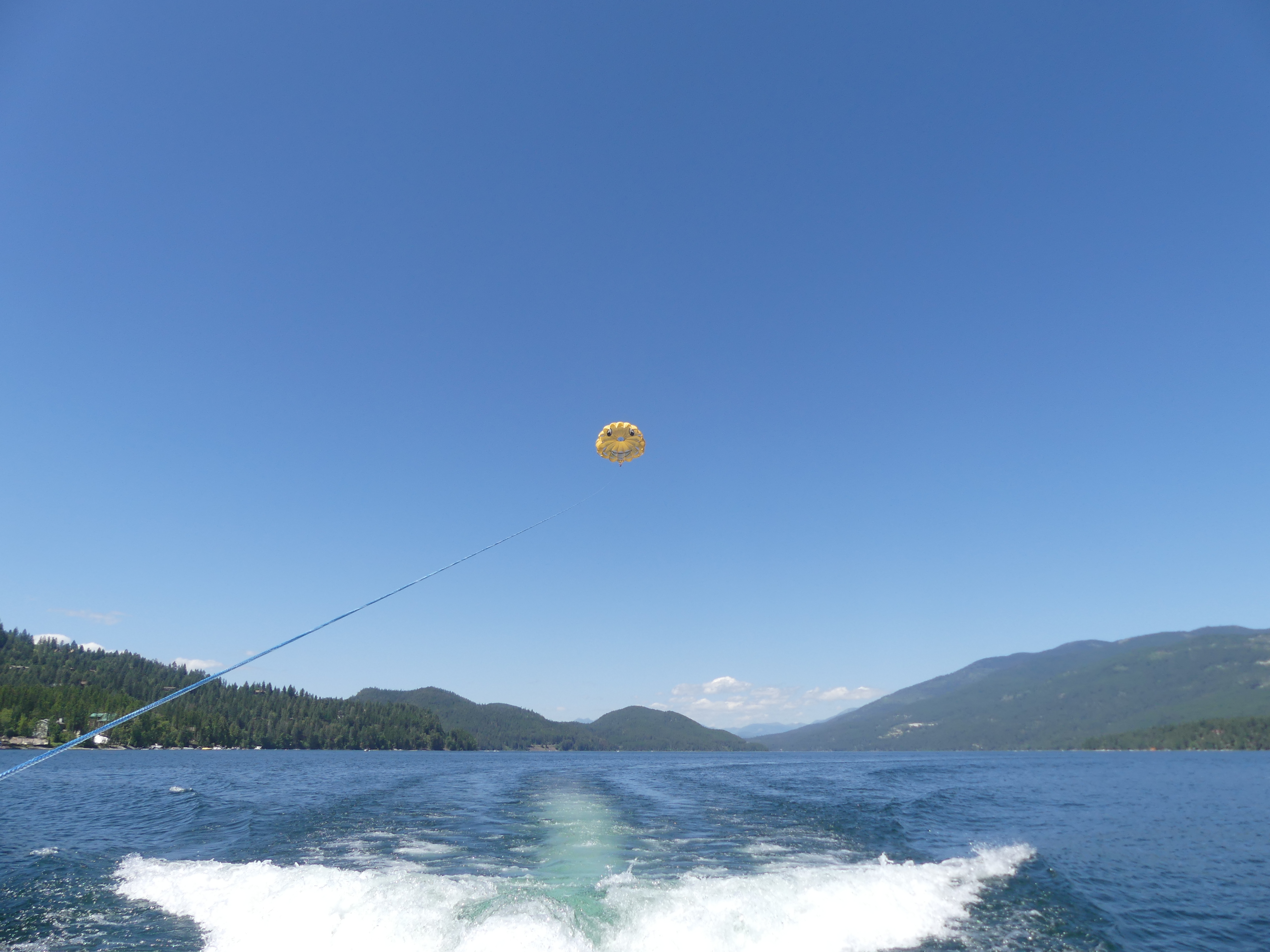 Soaring high above Flathead Lake